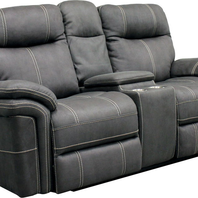 Parker House Mason - Power Console Loveseat - Charcoal