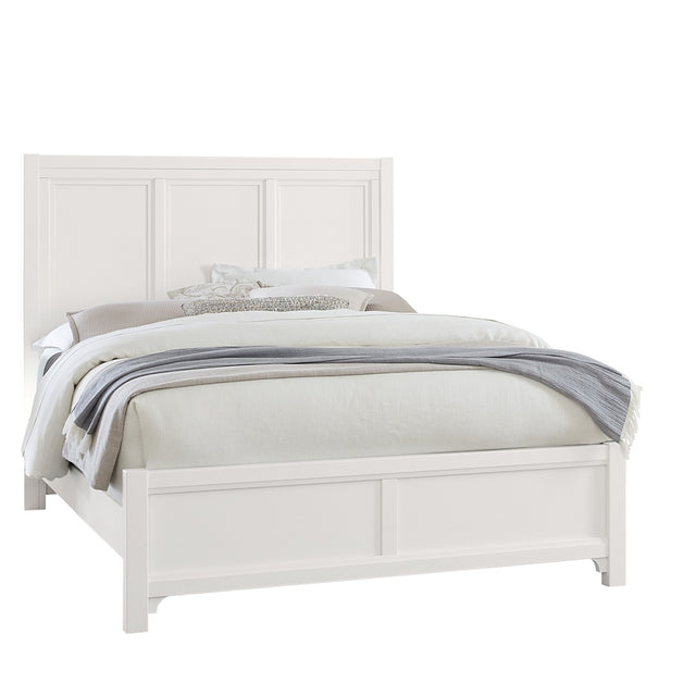 Vaughan-Bassett Cool Farmhouse - King Panel Bed - Soft White