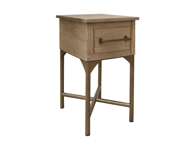 International Furniture Direct Bernabe - Chairside Table - Sepia Brown