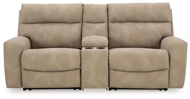 Ashley Next-gen Durapella - Sand - 3-Piece Power Reclining Sectional Loveseat With Console