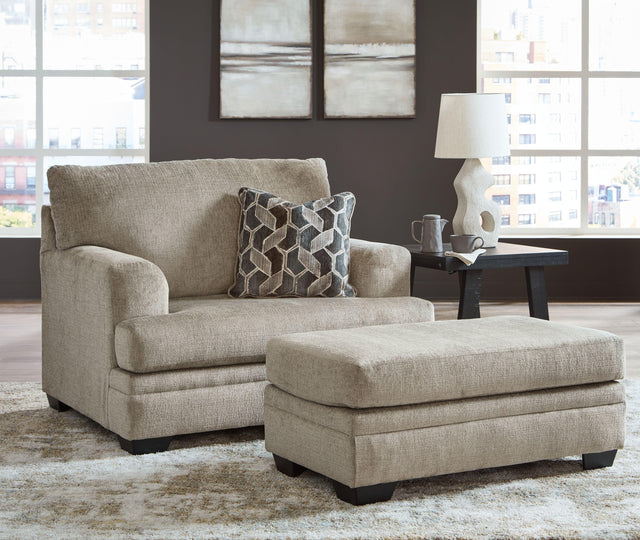 Ashley Stonemeade - Taupe - 2 Pc. - Chair And A Half, Ottoman