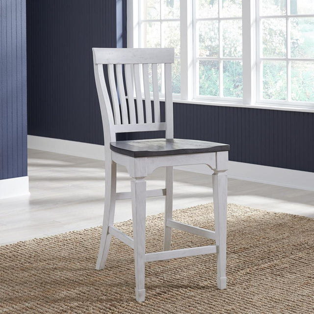 Liberty Furniture Allyson Park - Counter Height Slat Back Chair - White