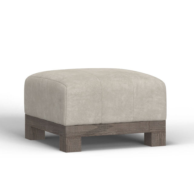 International Furniture Direct Samba - Upholstered Square Ottoman - Snow