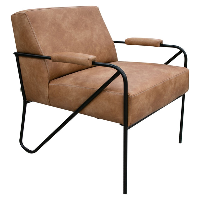 International Furniture Direct Lotus - Arm Chair - Cognac